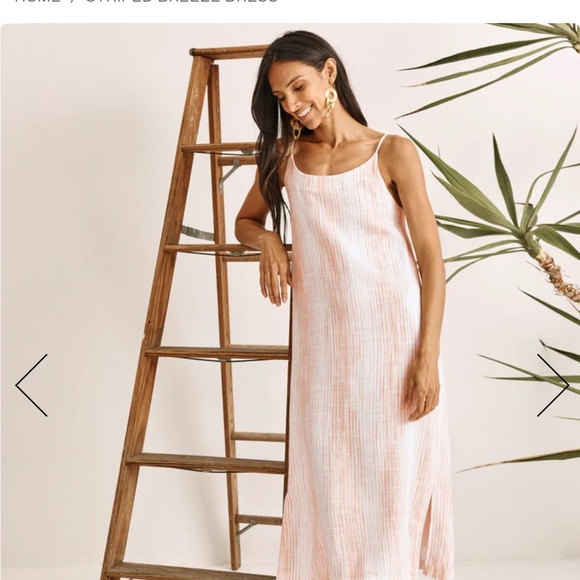 Splendid Pink and White Midi Dress - Picture 1 of 9